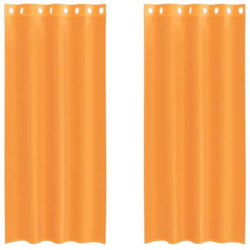 Voile Curtains with Grommets - Orange 140x225 cm - 2 pcs