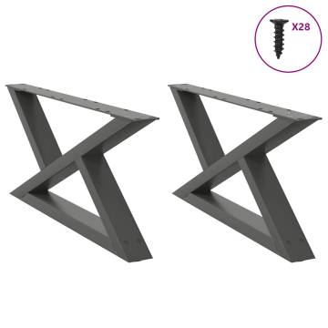 Coffee Table Legs 2 pcs Anthracite - Durable Steel Design