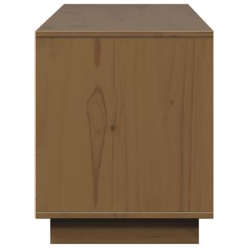 Stylish Honey Brown TV Cabinet - Solid Pine Wood | HipoMarket