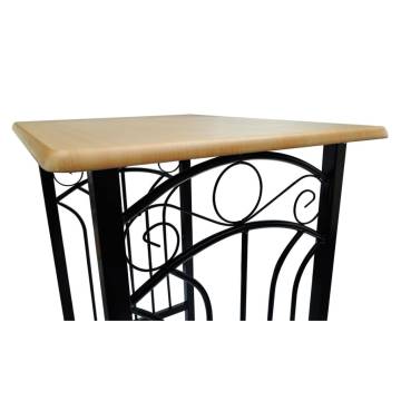 Stylish MDF Breakfast/Dinner Table Set with Black Chairs