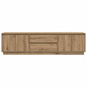 Stylish TV Cabinet with LED Lights - Artisan Oak | HipoMarket UK