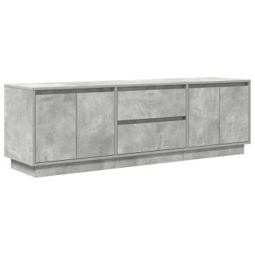 Stylish LED TV Cabinet - Concrete Grey 160.5x41x50 cm