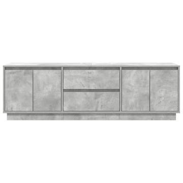 Stylish LED TV Cabinet - Concrete Grey 160.5x41x50 cm