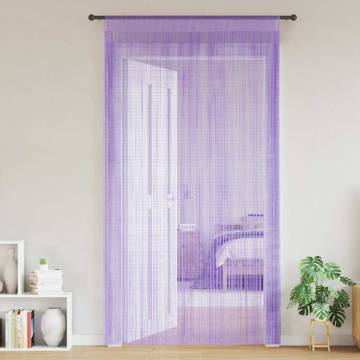 Purple String Curtains 2 pcs - 100x250 cm | HipoMarket