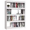 Stylish White Book Cabinet & Room Divider - Solid Pinewood