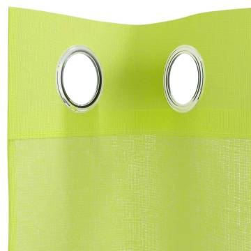 Voile Curtains with Grommets - Apple Green 140x300 cm | HipoMarket