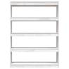 Stylish White Book Cabinet & Room Divider - Solid Pinewood