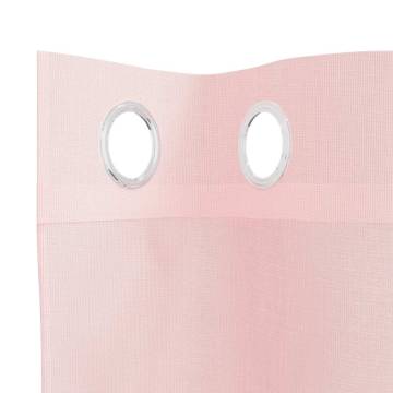 Light Pink Voile Curtains with Grommets - 140x225 cm | Hipomarket