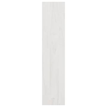 Stylish White Book Cabinet & Room Divider - Solid Pinewood