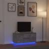  TV Cabinet with LED Lights Concrete Grey 100x41x50 cm Colour concrete grey Quantity in Package 1 Width 100 cm 