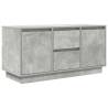 Stylish Concrete Grey TV Cabinet with LED Lights - 100x41x50 cm