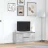 Stylish Concrete Grey TV Cabinet with LED Lights - 100x41x50 cm