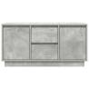 Stylish Concrete Grey TV Cabinet with LED Lights - 100x41x50 cm