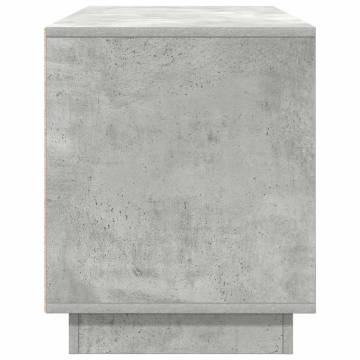 Stylish Concrete Grey TV Cabinet with LED Lights - 100x41x50 cm