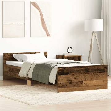 Old Wood Bed Frame 90x190 cm - Stylish & Durable