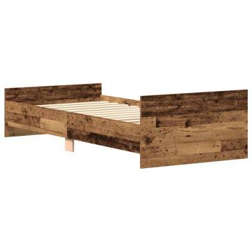 Old Wood Bed Frame 90x190 cm - Stylish & Durable