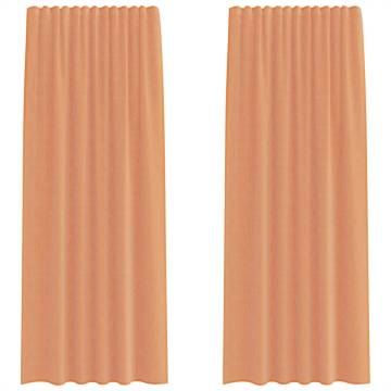 Voile Curtains with Loops - Terracotta 140x245 cm - 2 pcs