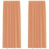 Voile Curtains with Loops - Terracotta 140x245 cm - 2 pcs