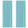 Turquoise Voile Curtains with Loops - 2pcs 140x260cm