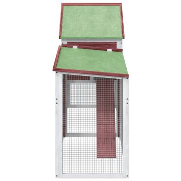 Rabbit Hutch Mocha - Spacious Solid Wood Pine for Small Pets