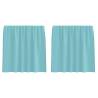 Turquoise Voile Curtains with Loops - 140x140 cm (2 pcs)