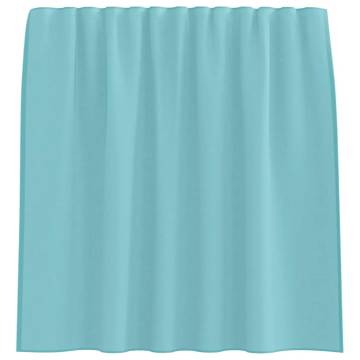 Turquoise Voile Curtains with Loops - 140x140 cm (2 pcs)