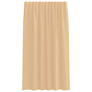 Voile Curtains with Loops 2 pcs Sand - 140x175 cm