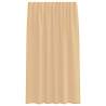 Voile Curtains with Loops 2 pcs Sand - 140x175 cm