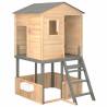 Outdoor Playset Dark Grey Solid Wood - Hipomarket UK