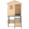 Outdoor Playset Dark Grey Solid Wood - Hipomarket UK