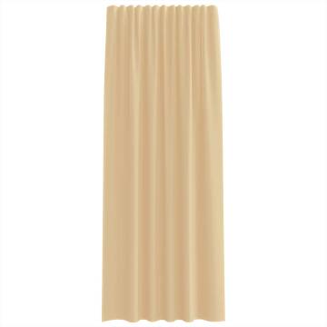 Voile Curtains with Loops - Sand 140x245 cm | Hipo Market