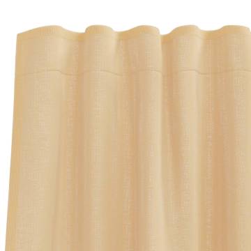 Voile Curtains with Loops - Sand 140x245 cm | Hipo Market