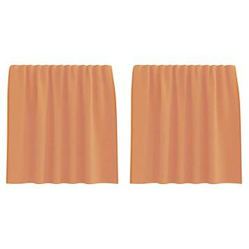 Voile Curtains with Loops - Terracotta 140x140 cm (2 pcs)