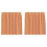 Voile Curtains with Loops - Terracotta 140x140 cm (2 pcs)