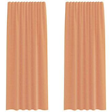 Voile Curtains with Loops - Terracotta 140x225 cm (2 pcs)