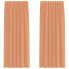 Voile Curtains with Loops - Terracotta 140x225 cm (2 pcs)