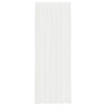 Voile Curtains with Loops - 2 pcs White 140x260 cm