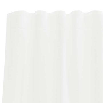 Voile Curtains with Loops - 2 pcs White 140x260 cm