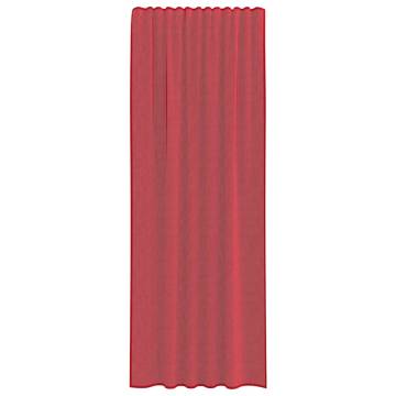 Voile Curtains with Loops 2 pcs Wine Red 140x260 cm | HipoMarket