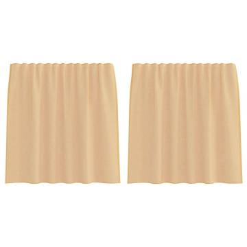 Voile Curtains with Loops - Sand 140x140 cm | HipoMarket