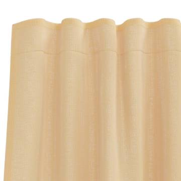 Voile Curtains with Loops - Sand 140x140 cm | HipoMarket