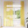 Voile Curtains with Loops 2 pcs Yellow 140x245 cm - Hipomarket