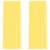 Voile Curtains with Loops 2 pcs Yellow 140x245 cm - Hipomarket