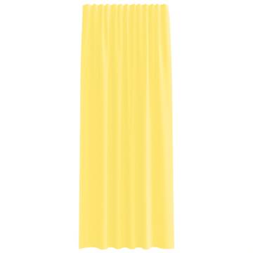 Voile Curtains with Loops 2 pcs Yellow 140x245 cm - Hipomarket