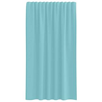 Voile Curtains with Loops 2 pcs Turquoise 140x175 cm