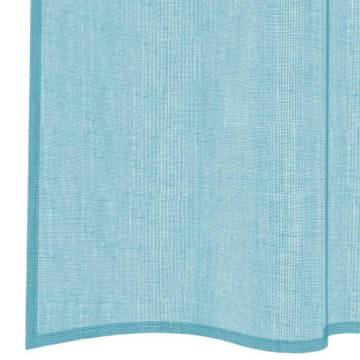 Voile Curtains with Loops 2 pcs Turquoise 140x175 cm