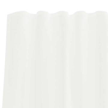 Voile Curtains with Loops - White 140x225 cm (2 pcs) | Hipo Market