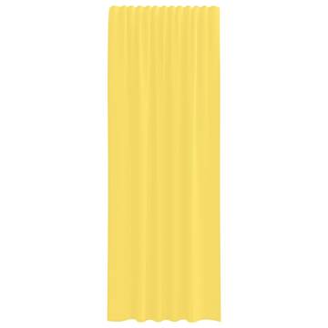 Voile Curtains with Loops 2 pcs Yellow 140x260 cm - Hipomarket