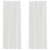 Voile Curtains with Loops, 2 pcs White - 140x245 cm