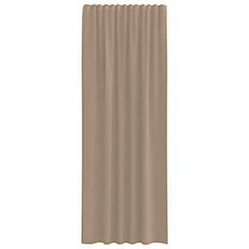 Voile Curtains with Loops 140x260 cm - Light Brown | HipoMarket